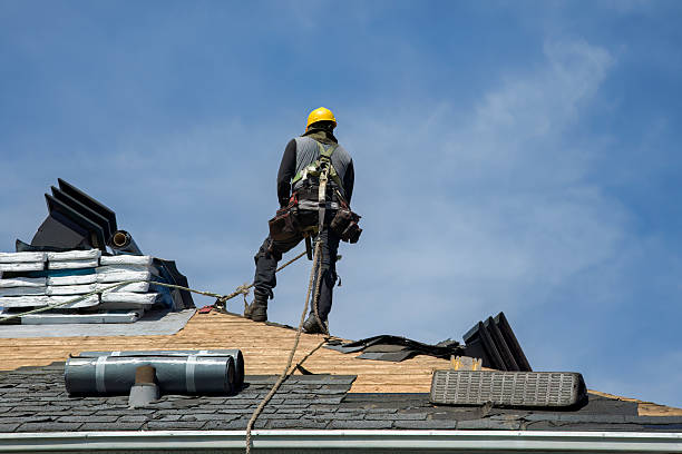 Professional Gutter Installation technician working in Magnolia, NJ